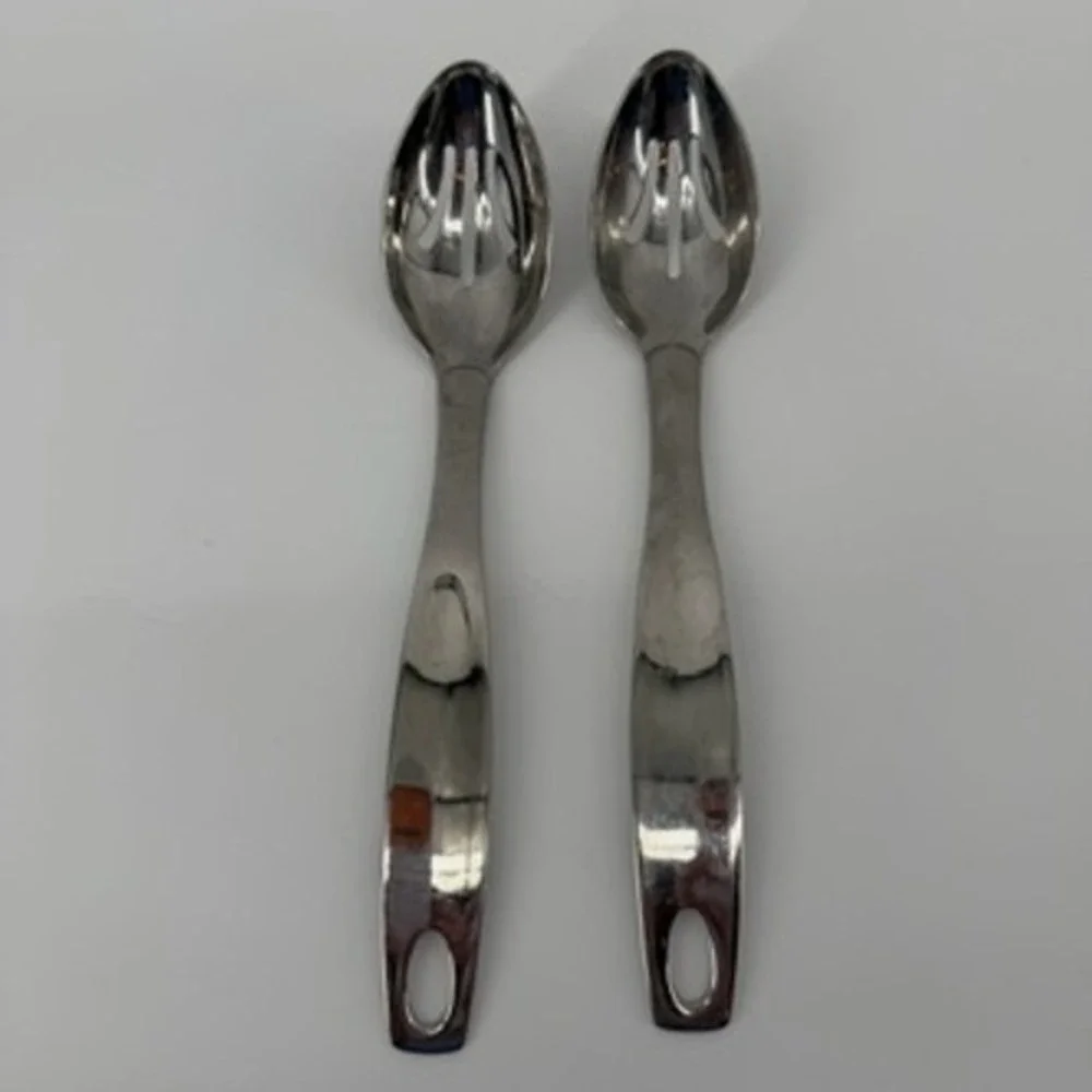Oneida 18/8 Stainless Steel Slotted Serving Spoons‎ Set of 2 Silver 10